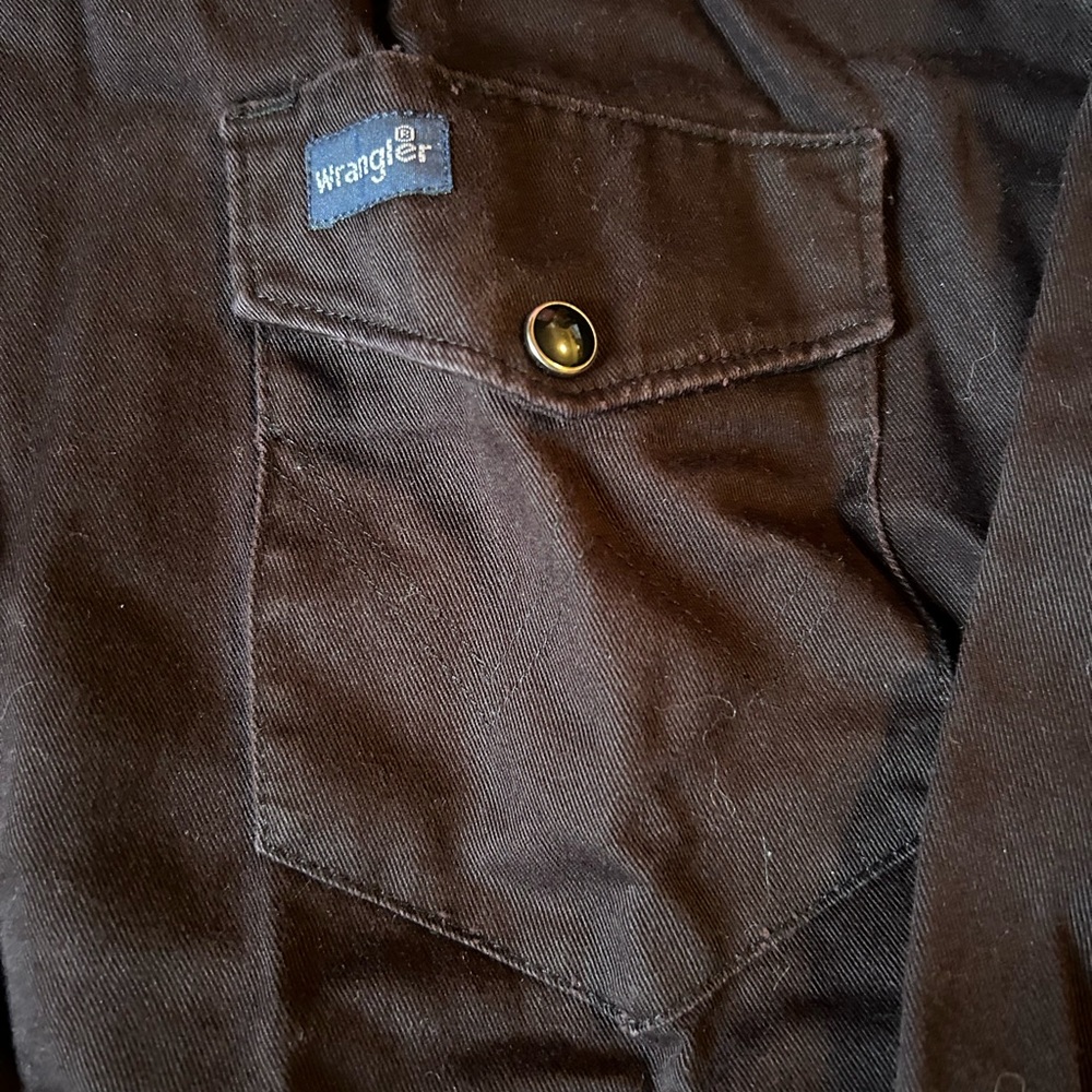 Wrangler Pearl-snap button up size 16.5X33 - Picture 2 of 5